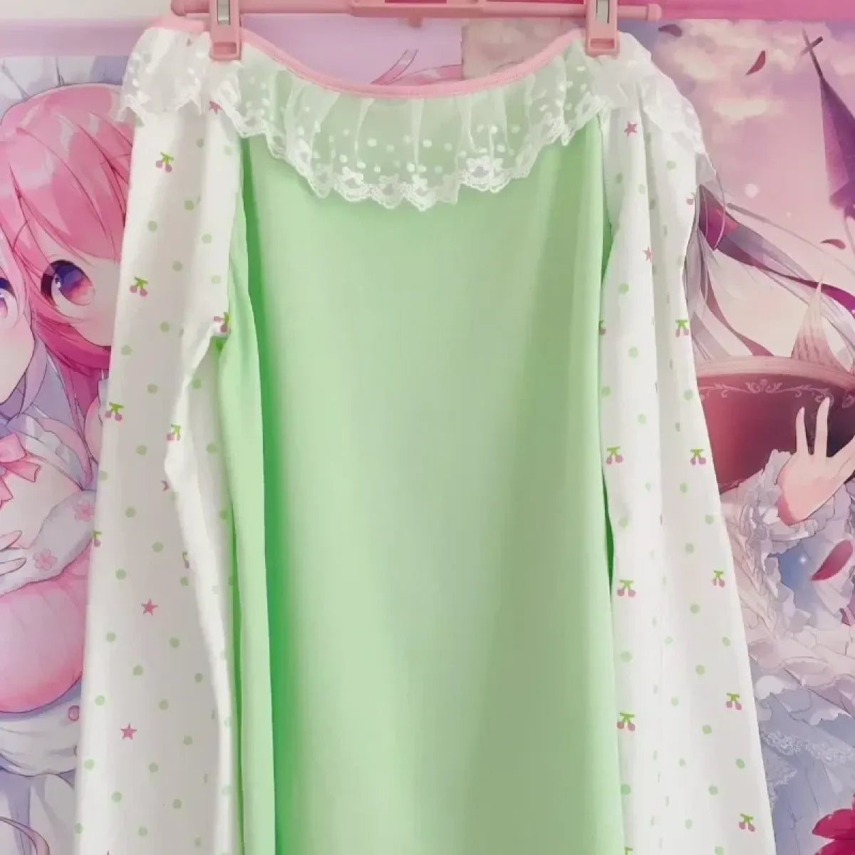 Sweet Kawaii Cartoon Print Slash Neck Tee - T-Shirts - T-Shirt - 5