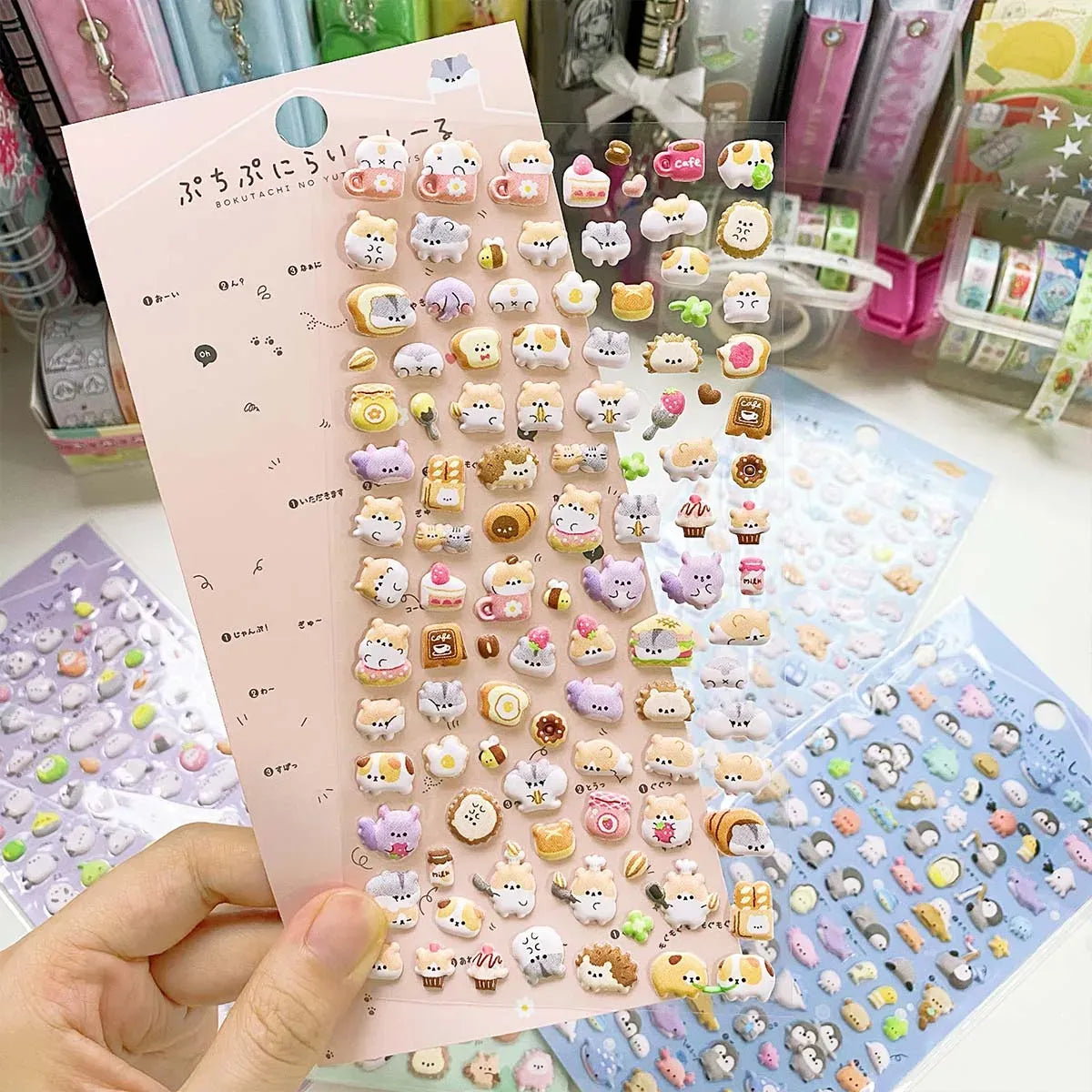 Kawaii Animals 3D Puffy Stickers Sheet - Stickers - Sticker / Decal - 4