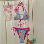 Hello Kitty Anime Halter Bikini Set - Anime - Swimsuit / Bikini / One-Piece Swimwear - 3