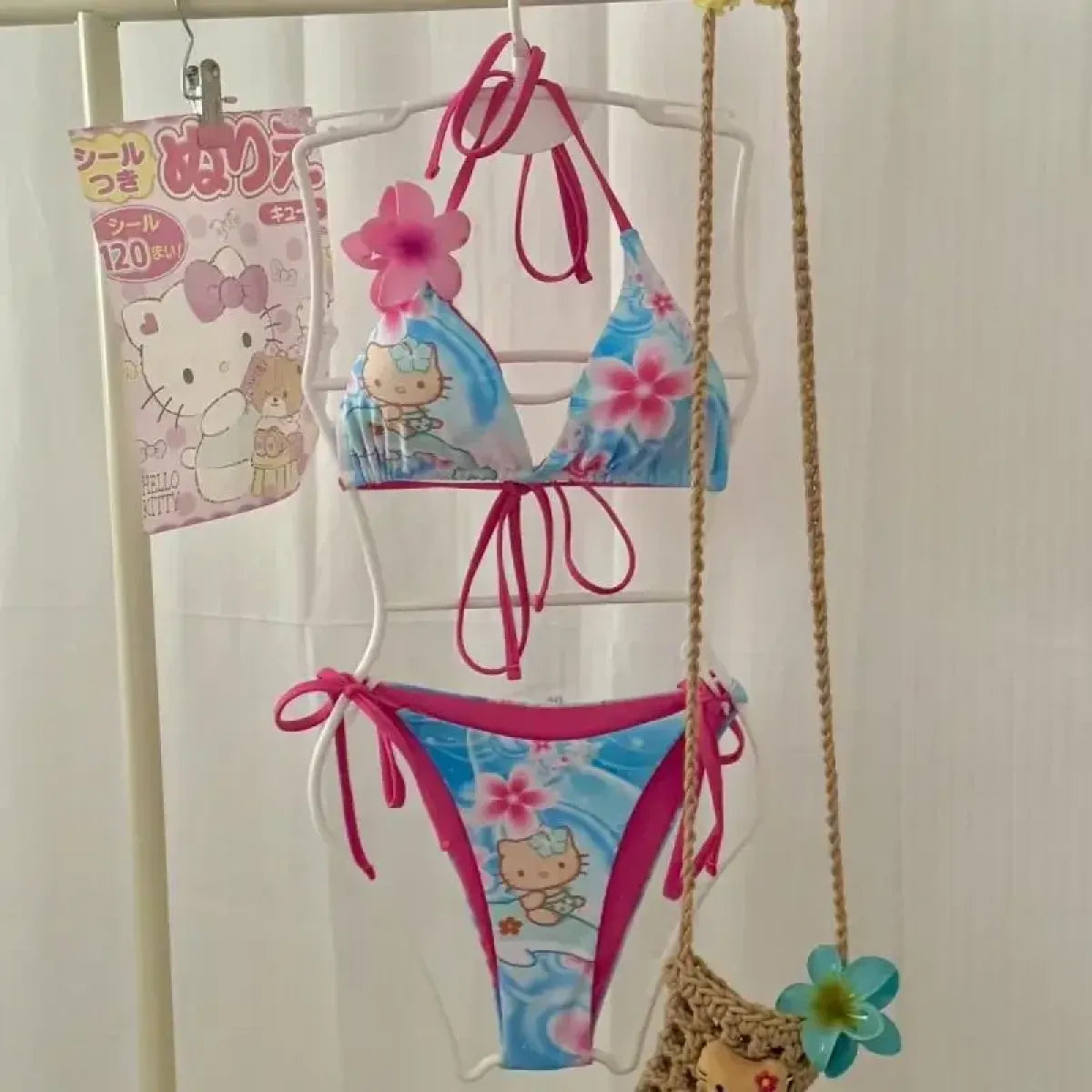 Hello Kitty Anime Halter Bikini Set - Anime - Swimsuit / Bikini / One-Piece Swimwear - 3
