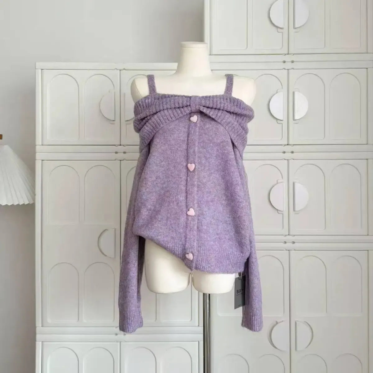Preppy Bow Knit Sweater Y2K Gyaru Style - Dresses - Sweater / Pullover - 11
