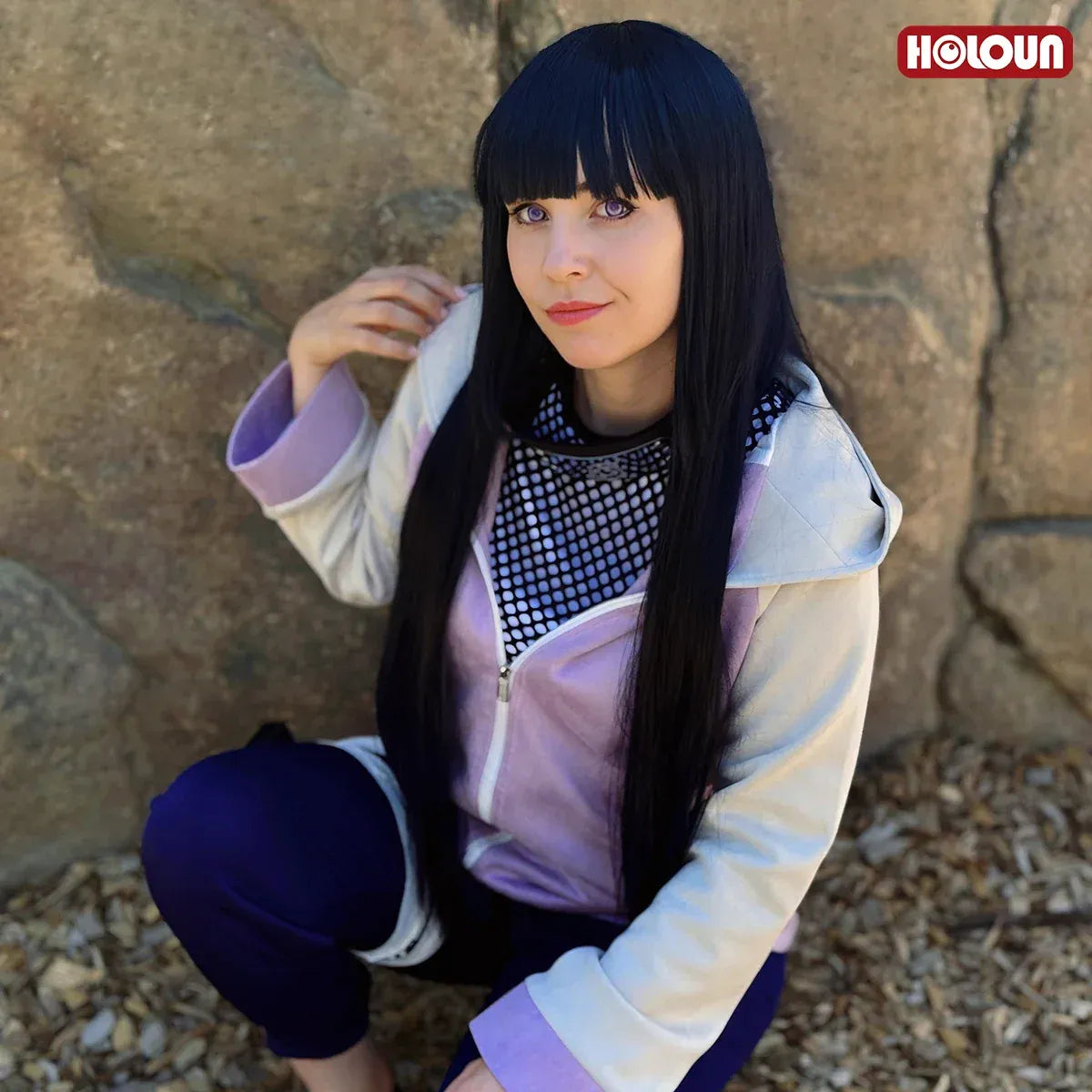 Hyuga Hinata Anime Cosplay Costume Set - Tops & Tees - Cosplay Outfit - 2