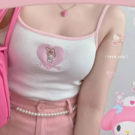 Kawaii Sanrio Tank Top - Hello Kitty, Cinnamoroll, Melody, Purin, Kuromi
