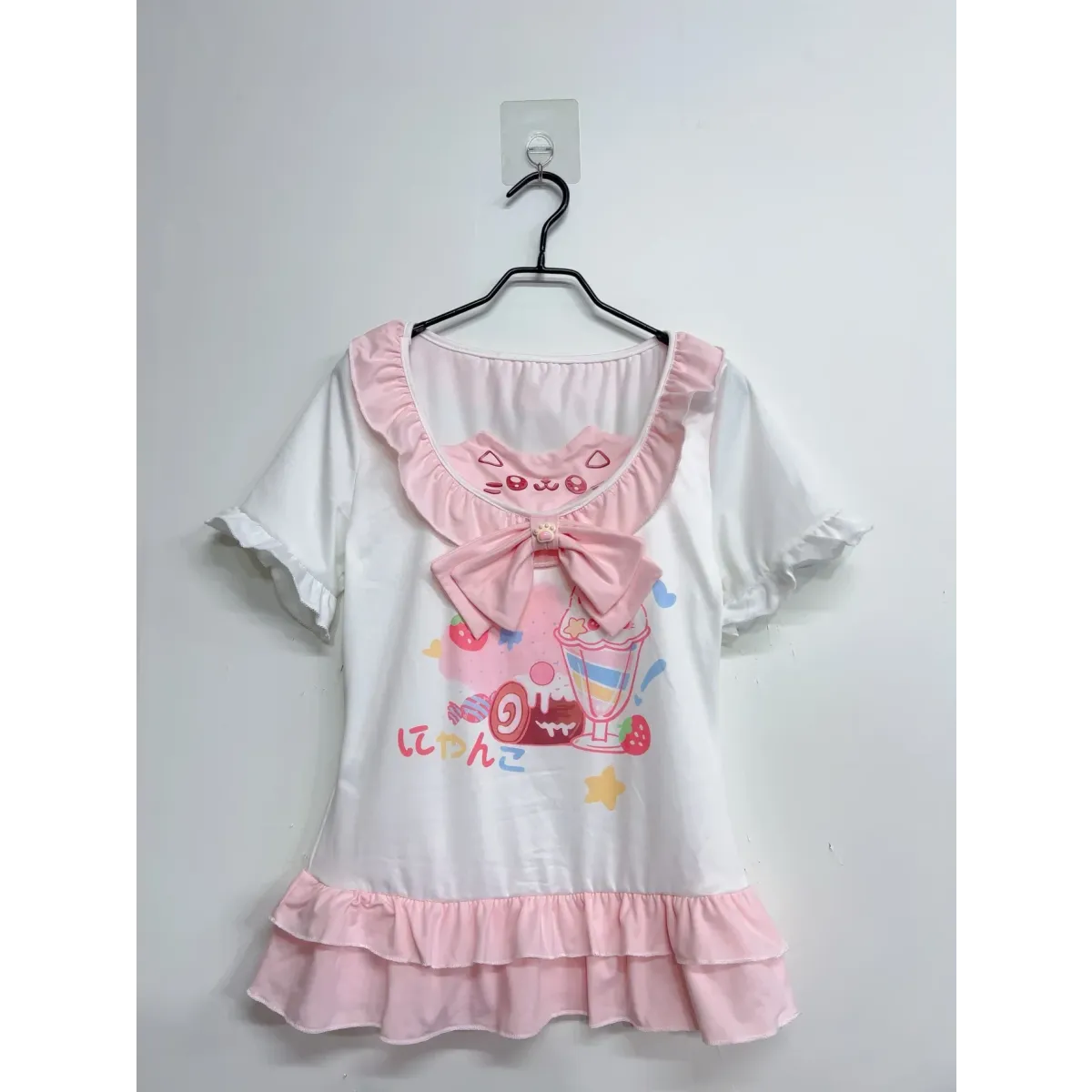 Y2K Cutecore Animal Appliqué Oversized T-Shirt - T-Shirts - T-Shirt - 2
