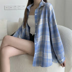 Vintage Preppy Plaid Button-Up Shirt - T-Shirts - Button-Up Shirt - 12