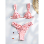 Frill Trim Triangle Bikini Set - Swimsuits - Swimsuit / Bikini / One-Piece Swimwear - 7