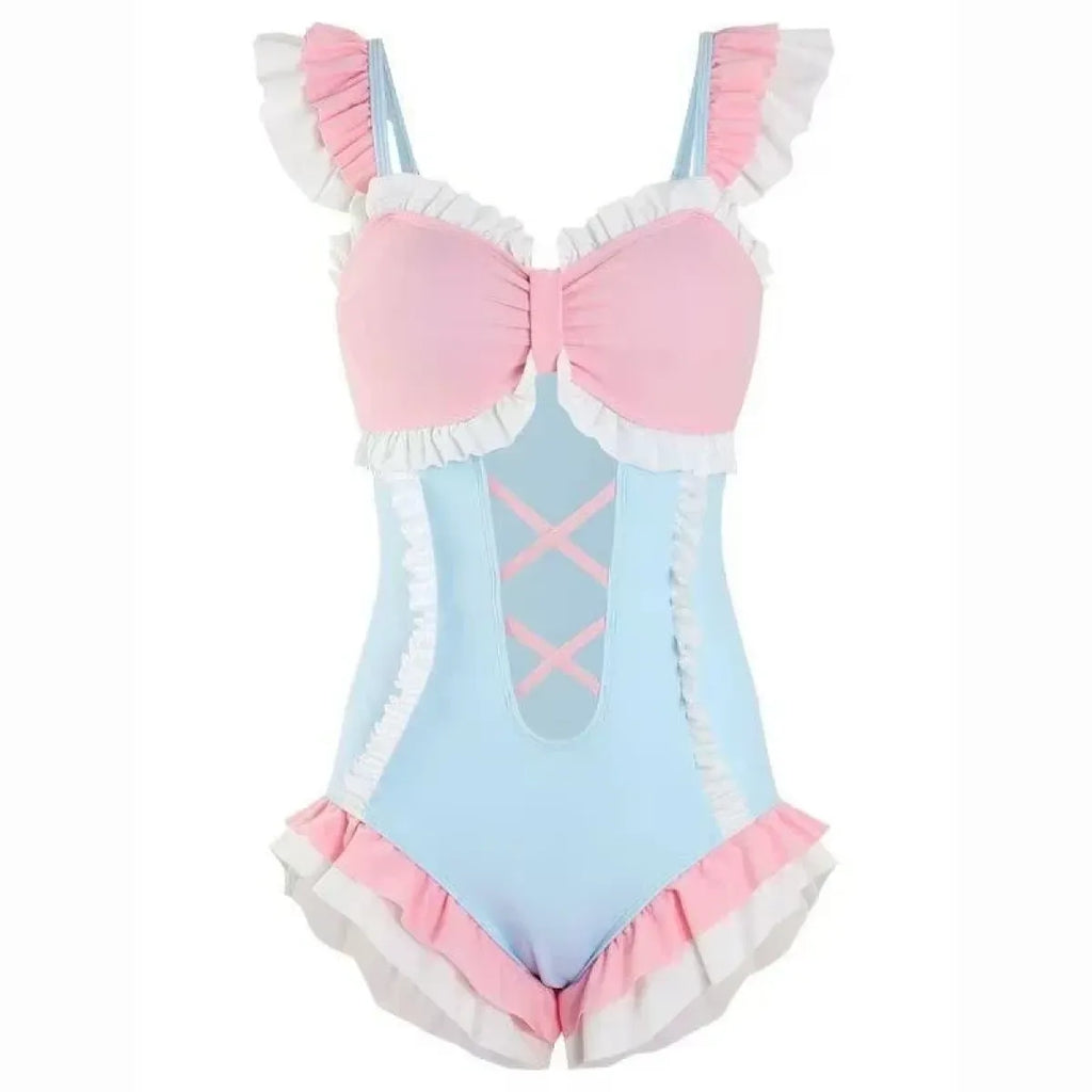 Sweet Sporty Halter Bikini Set - Women’s - Swimsuit / Bikini / One-Piece Swimwear - 6