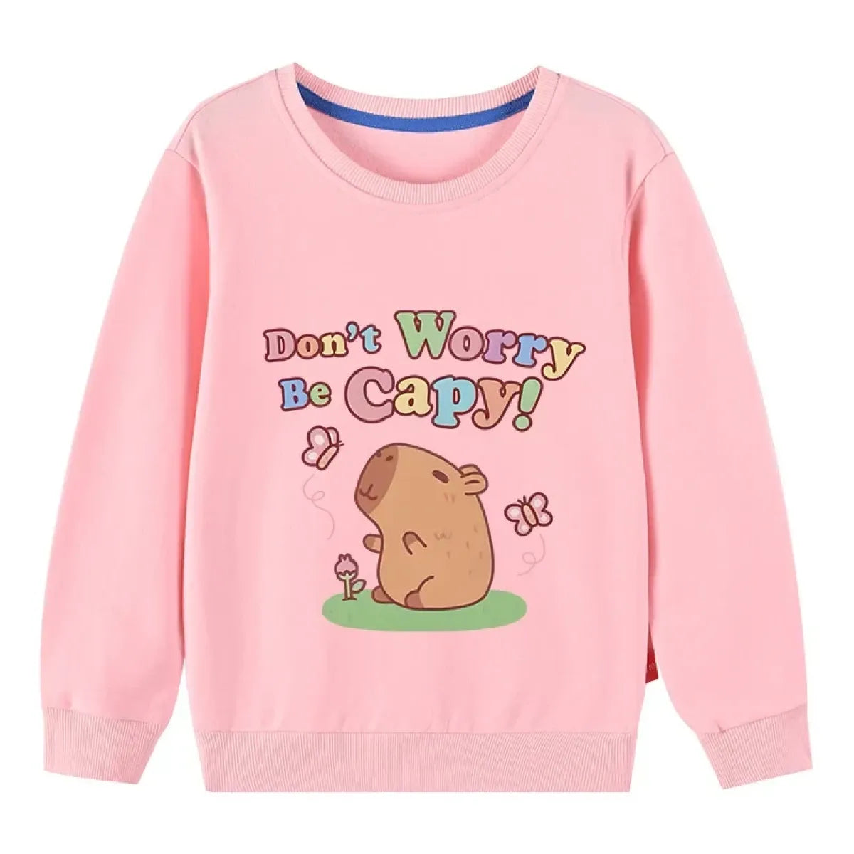 Kids Cotton Capybara Cartoon Pullover Sweatshirt - T-Shirts - Sweatshirt - 5