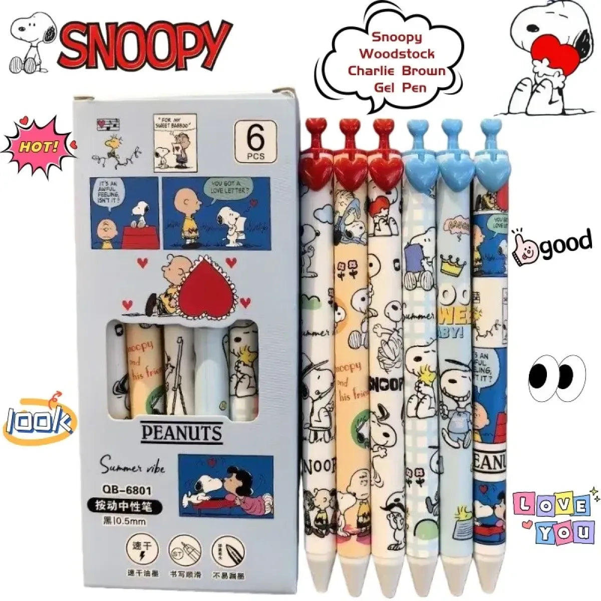 Snoopy & Friends Cartoon Gel Pen - Best Sellers - Pen / Pencil - 1