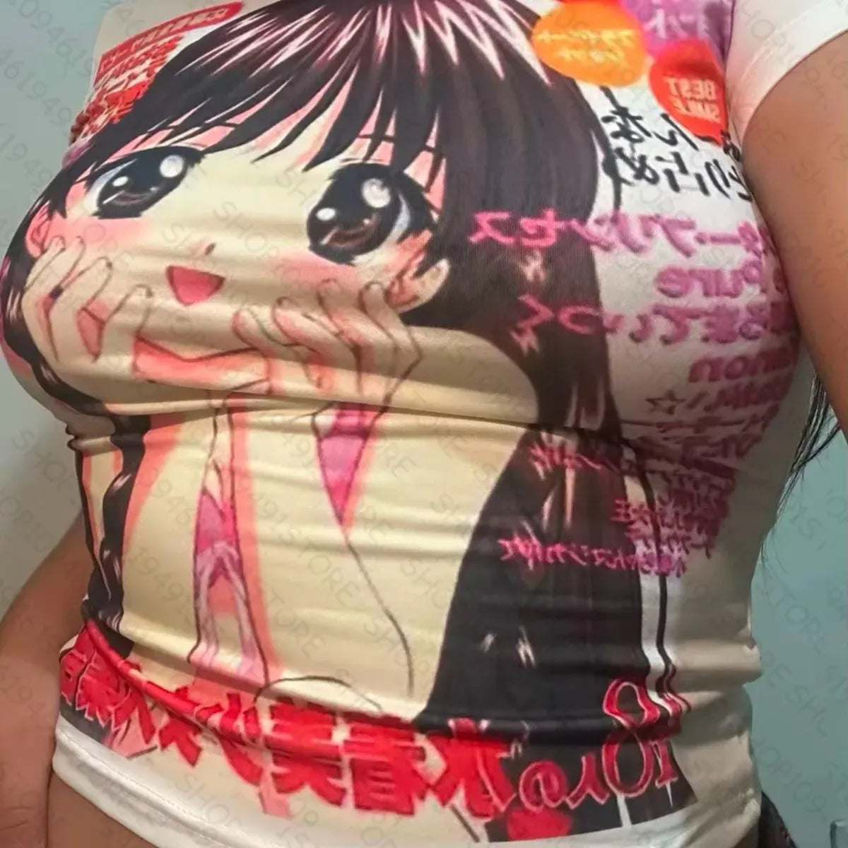 Anime Girl Y2K Punk Crop Top - Dresses - Crop Top - 1