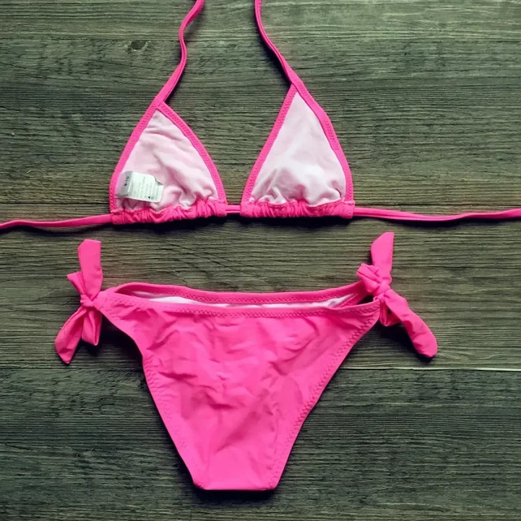 Girls Falbala Two-Piece Bikini Swimsuit Set - Swimsuits - Swimsuit / Bikini / One-Piece Swimwear - 2