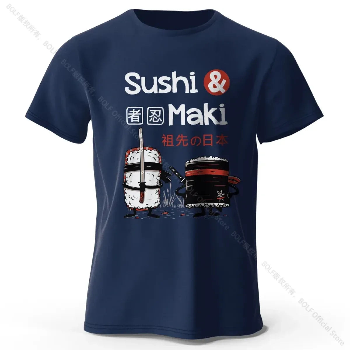 Kawaii Sushi Harajuku Cotton T-Shirt - T-Shirts - T-Shirt - 11