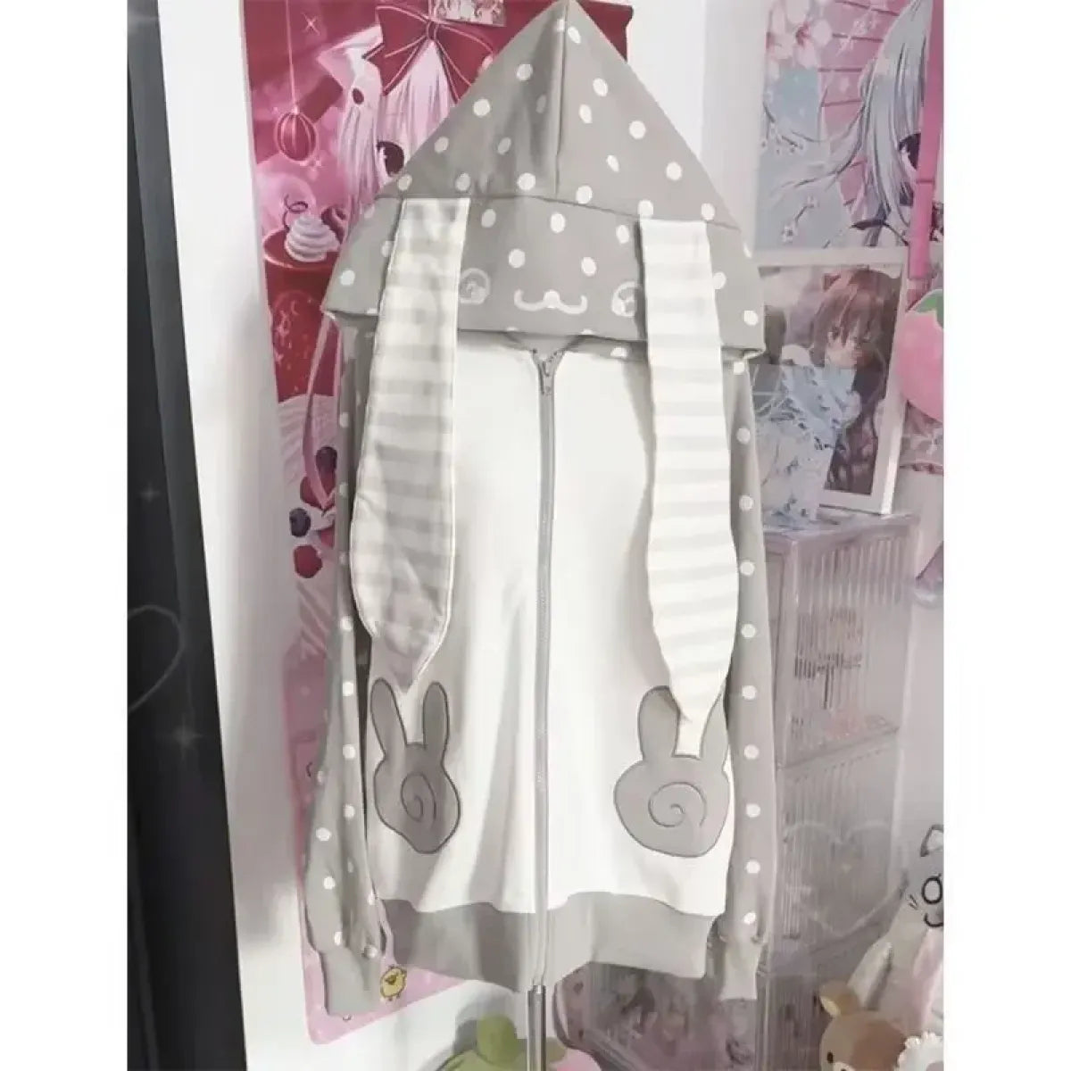 Sweet Kawaii Strawberry Patchwork Hoodie Coat - All Dresses - Coat - 5