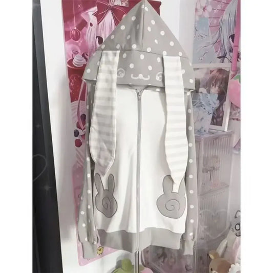 Sweet Kawaii Strawberry Patchwork Hoodie Coat - All Dresses - Coat - 5