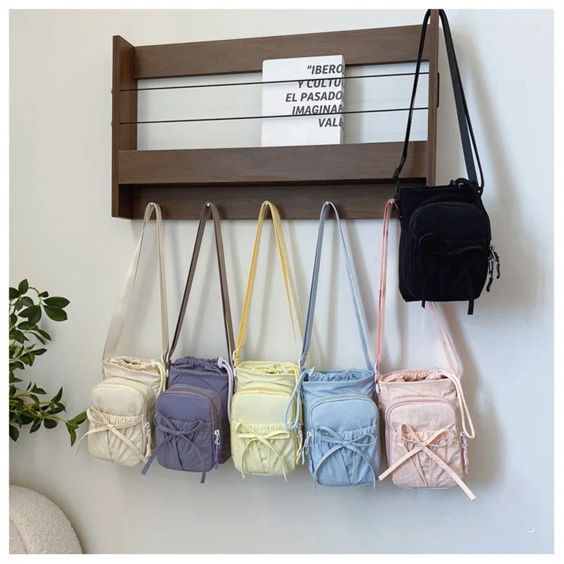 Bowknot Bottle Holder Crossbody Phone Pouch