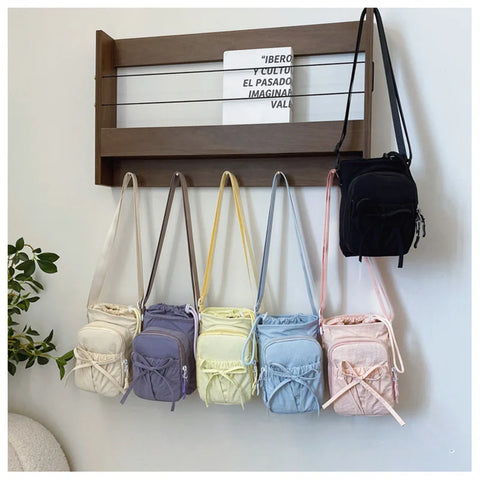 Bowknot Bottle Holder Crossbody Phone Pouch