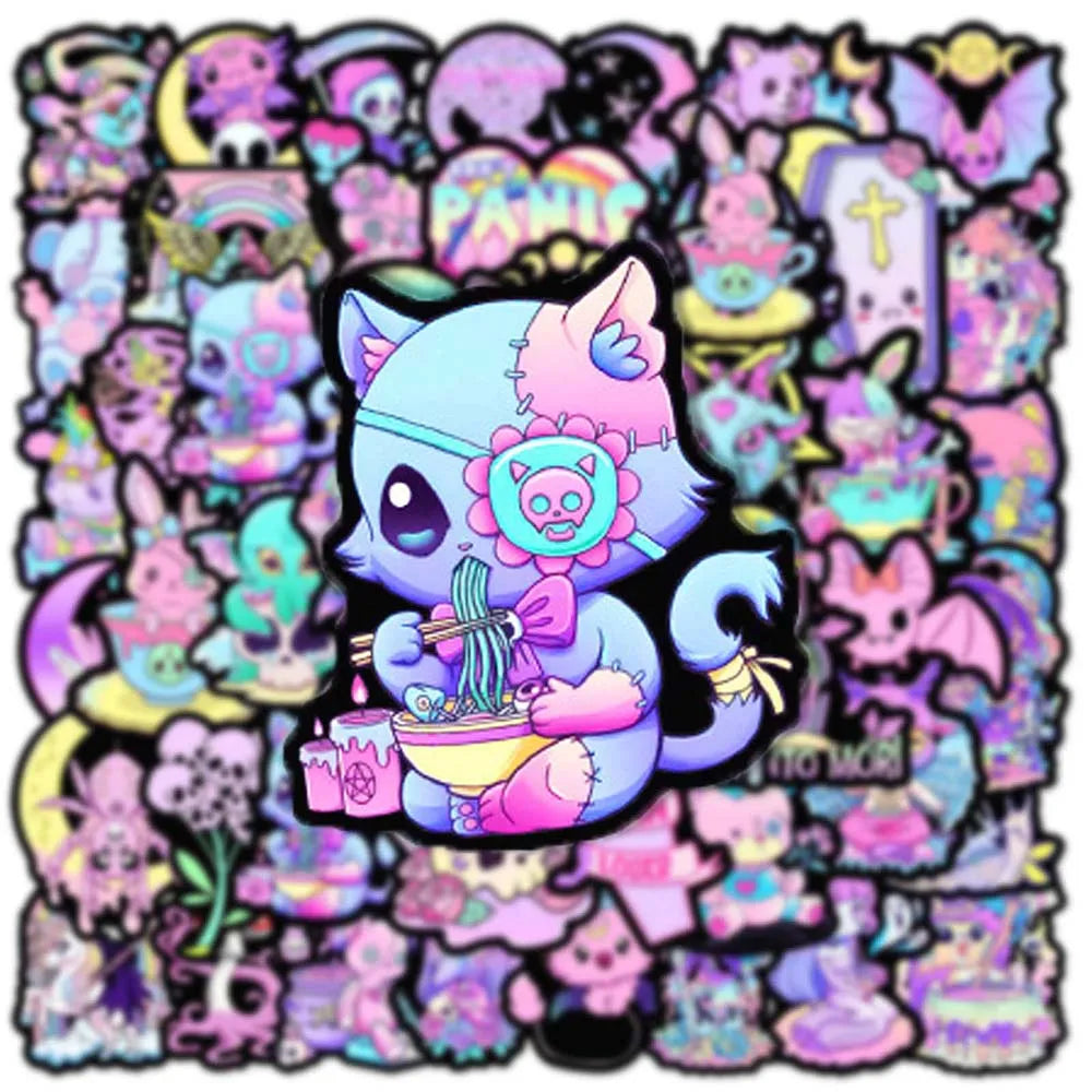 Gothic Horror Stickers Pack: Cute Anime Graffiti Decals - Kawaii Stop - 