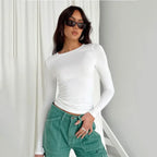 Solid Long Sleeve Slim Fit T-Shirt - T-Shirts - T-Shirt - 11