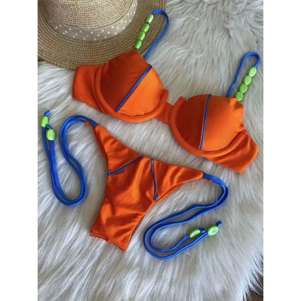 Push Up Underwire Low Waist Bikini Set - Swimsuits - Swimsuit / Bikini / One-Piece Swimwear - 2