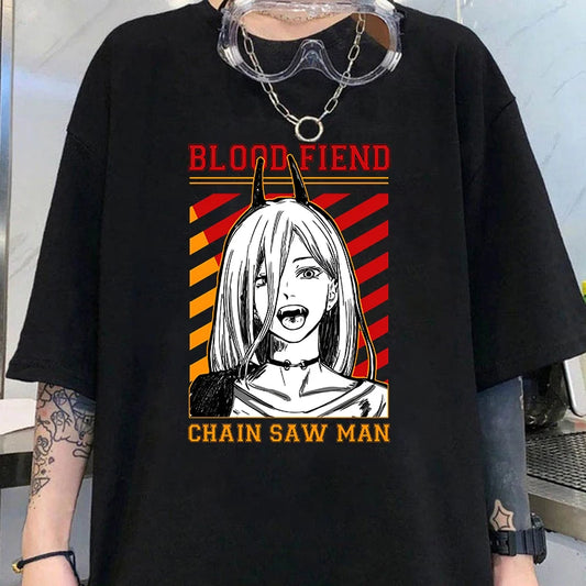 Chainsaw Man - Blood Fiend Tee - Kawaii Stop -  chainsaw-man-blood-fiend-tee - Fashion - Japanese Fashion - Korean Fashion