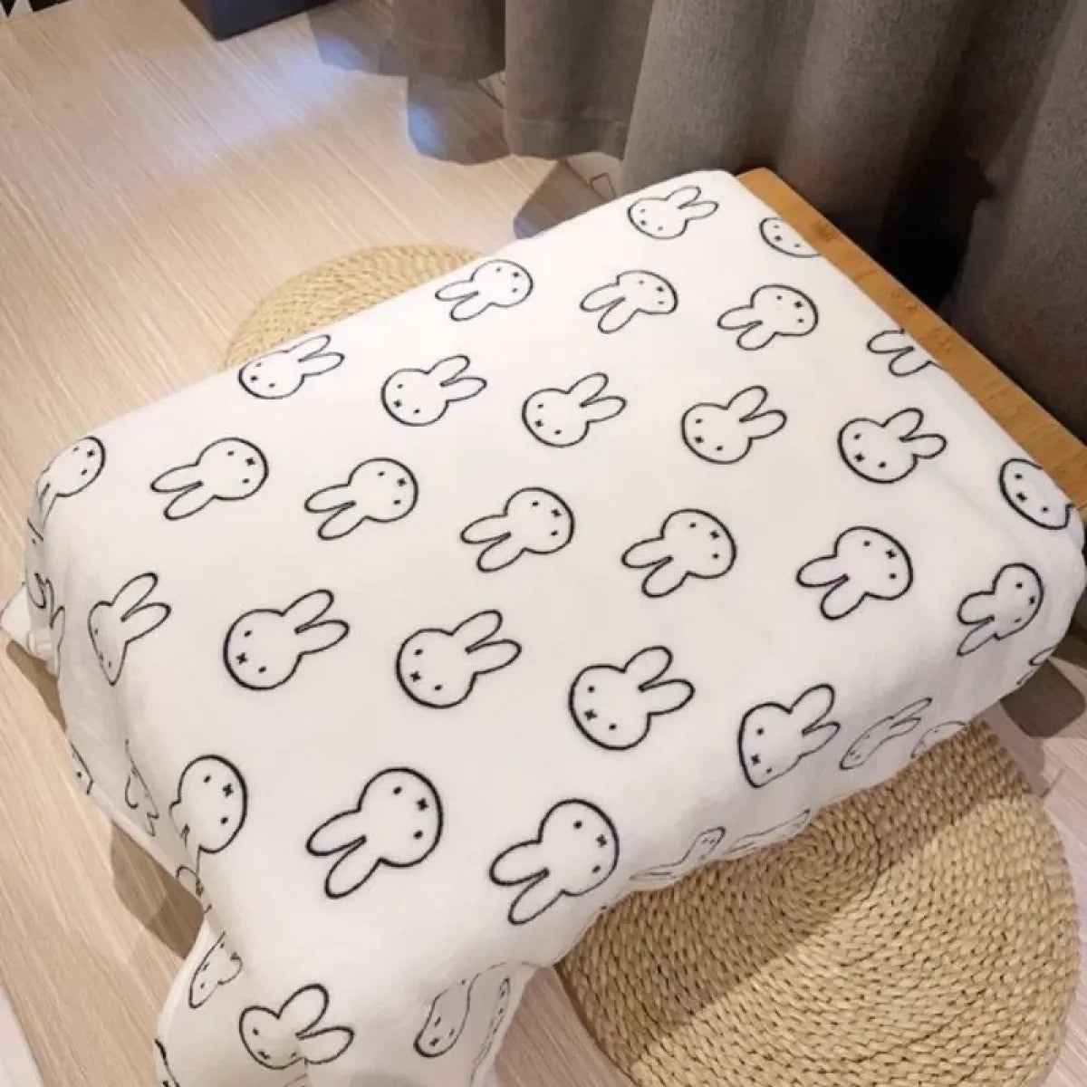 Kawaii Miffy Flannel Blanket Shawl - Best Sellers - Blanket / Throw - 5
