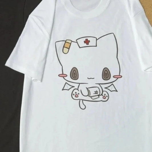 Cartoon Couple Print Y2K Harajuku T-Shirt