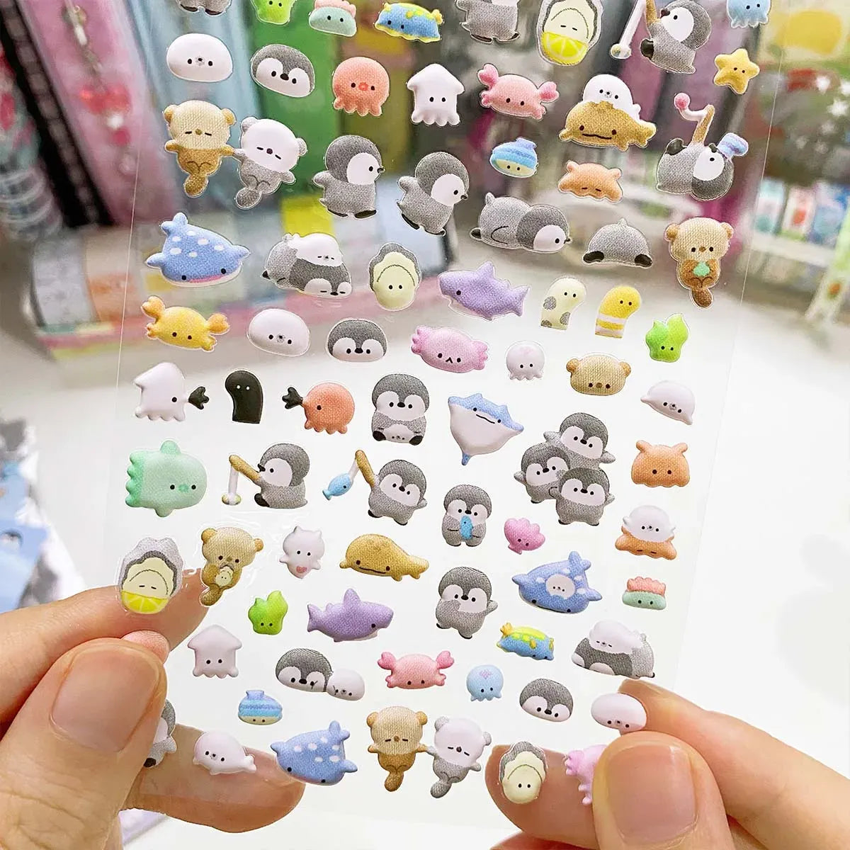 Kawaii Animals 3D Puffy Stickers Sheet - Stickers - Sticker / Decal - 3