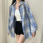 Vintage Preppy Plaid Button-Up Shirt - T-Shirts - Button-Up Shirt - 52