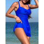 Solid Halter Cross Back Bikini Set - Swimsuits - Swimsuit / Bikini / One-Piece Swimwear - 5