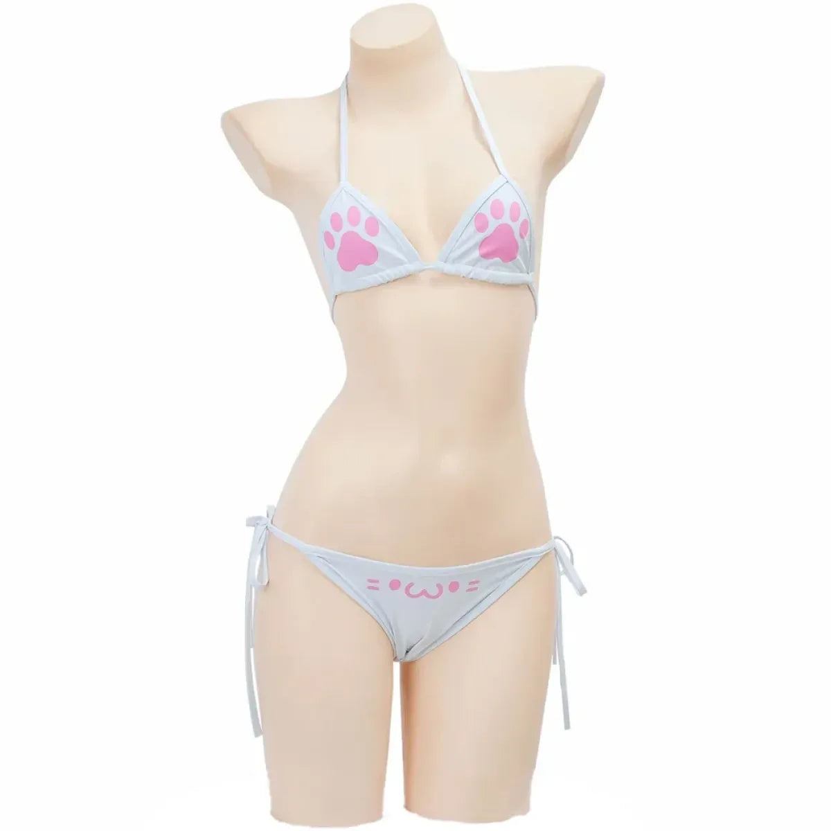 Anime Cat Paw Bikini Cosplay Set - Women’s - Swimsuit / Bikini / One-Piece Swimwear - 5