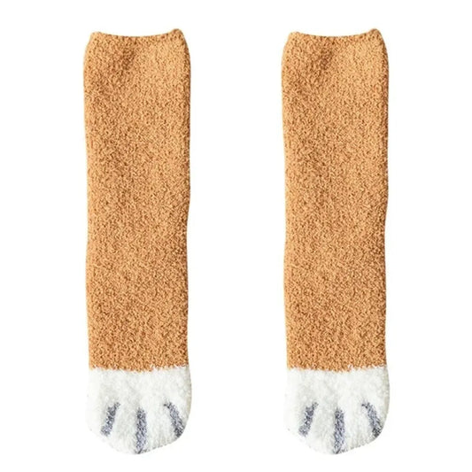 Cat Paw Cartoon Knit Middle Tube Socks - Harajuku Style - Accessories - 7