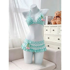 Japanese Polka Dot Bikini Set with Tiered Skirt - Bottoms - Swimsuit / Bikini / One-Piece Swimwear - 10