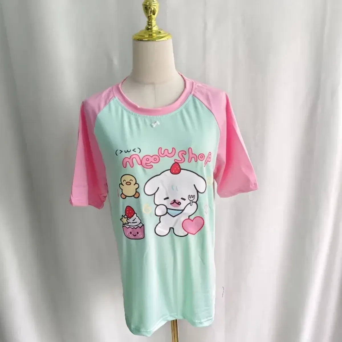 Sweet Cartoon Patchwork Y2K T-Shirt - Dresses - T-Shirt - 4