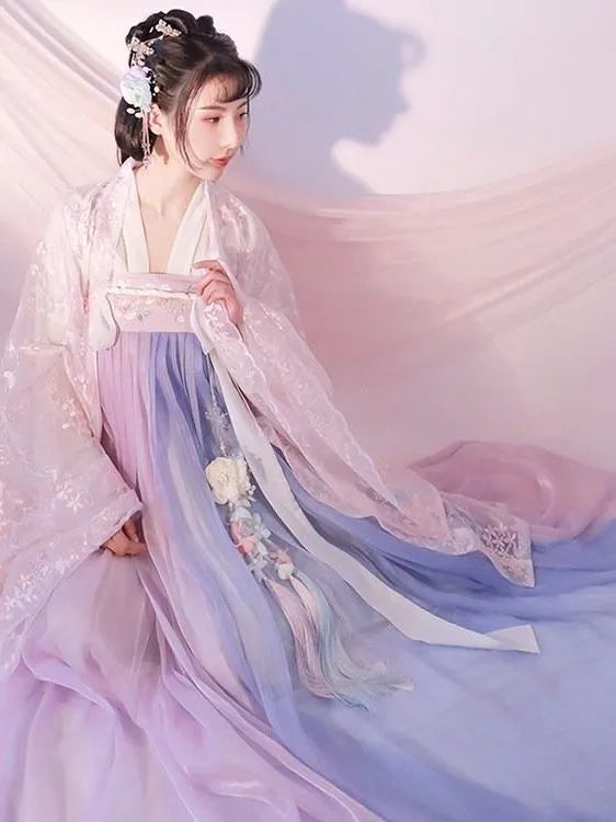 Hanfu Skirt Set - Complete with Embroidery Details - Kawaii Stop - Chinese Fashion, Cultural, Elegant, Embroidery, Fujian, Hanfu, Heritage, Mainland China, Skirt Set, Sophisticated, Traditional Fashion, Women, Youth