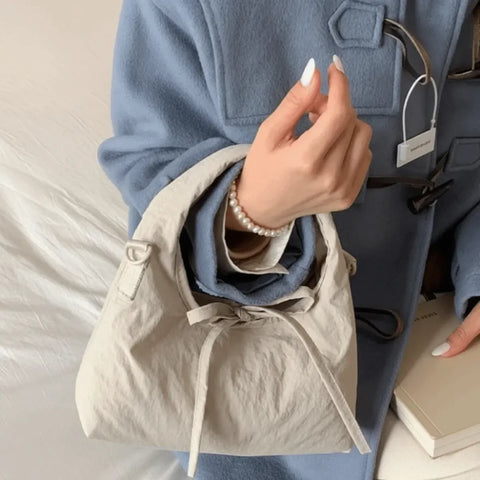 Bow Nylon Crossbody Dumpling Shoulder Bag - Women Bags & Wallets - Crossbody Bag - 1