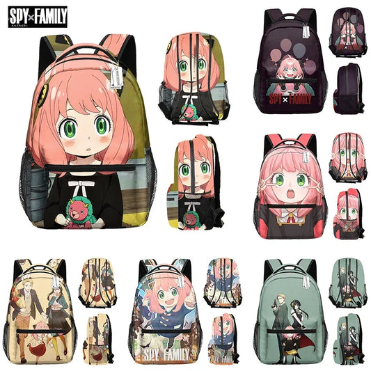 Anya Forger Print Backpack - Spy X Family Anime School and Laptop Bag - Kawaii Stop - 