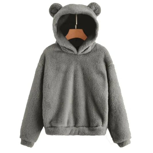 Korean Bear Ears Loose Pullover Hoodie - Hoodies & Sweatshirts - Hoodie - 7
