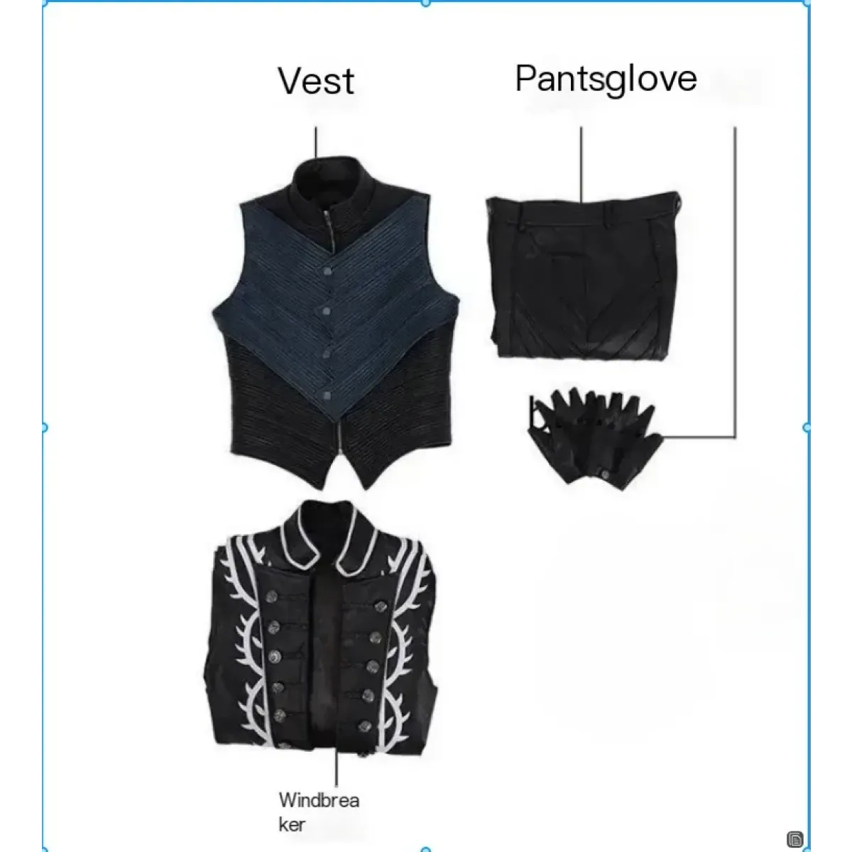 DMC5 Vergil Nelo Cosplay Costume Set - Cosplay - Cosplay Outfit - 4