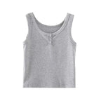 Ribbed Button Down Sleeveless Tank Top - Women’s Clothing & Accessories - Tank Top / Cami - 7