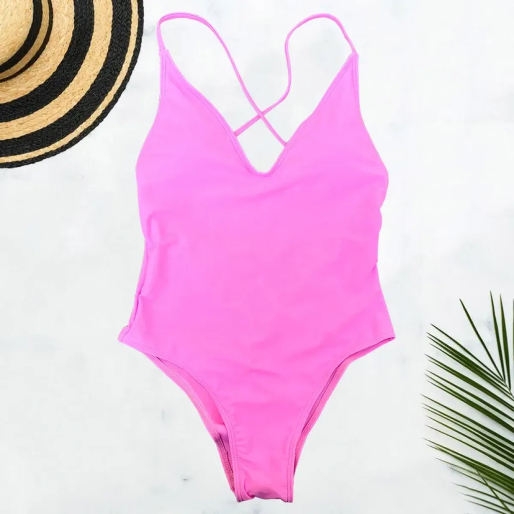 Solid One-Shoulder One Piece Swimsuit - Women’s Clothing & Accessories - Swimsuit / Bikini / One-Piece Swimwear - 13