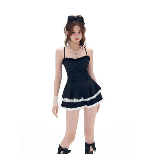 Gothic Lolita Ruffle One-Piece Swimsuit - Women’s Clothing & Accessories - Swimsuit / Bikini / One-Piece Swimwear - 2