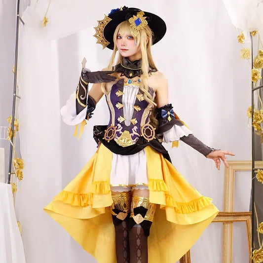 Fontaine Court Eldest Daughter: Navia Cosplay - Kawaii Stop - Characters, Convention, Cosplay, Costume, Dress, Fantasy, Fujian, Gaming, Magical, Mainland China, Navia, Polyester, Sets, Theme Party, Unisex