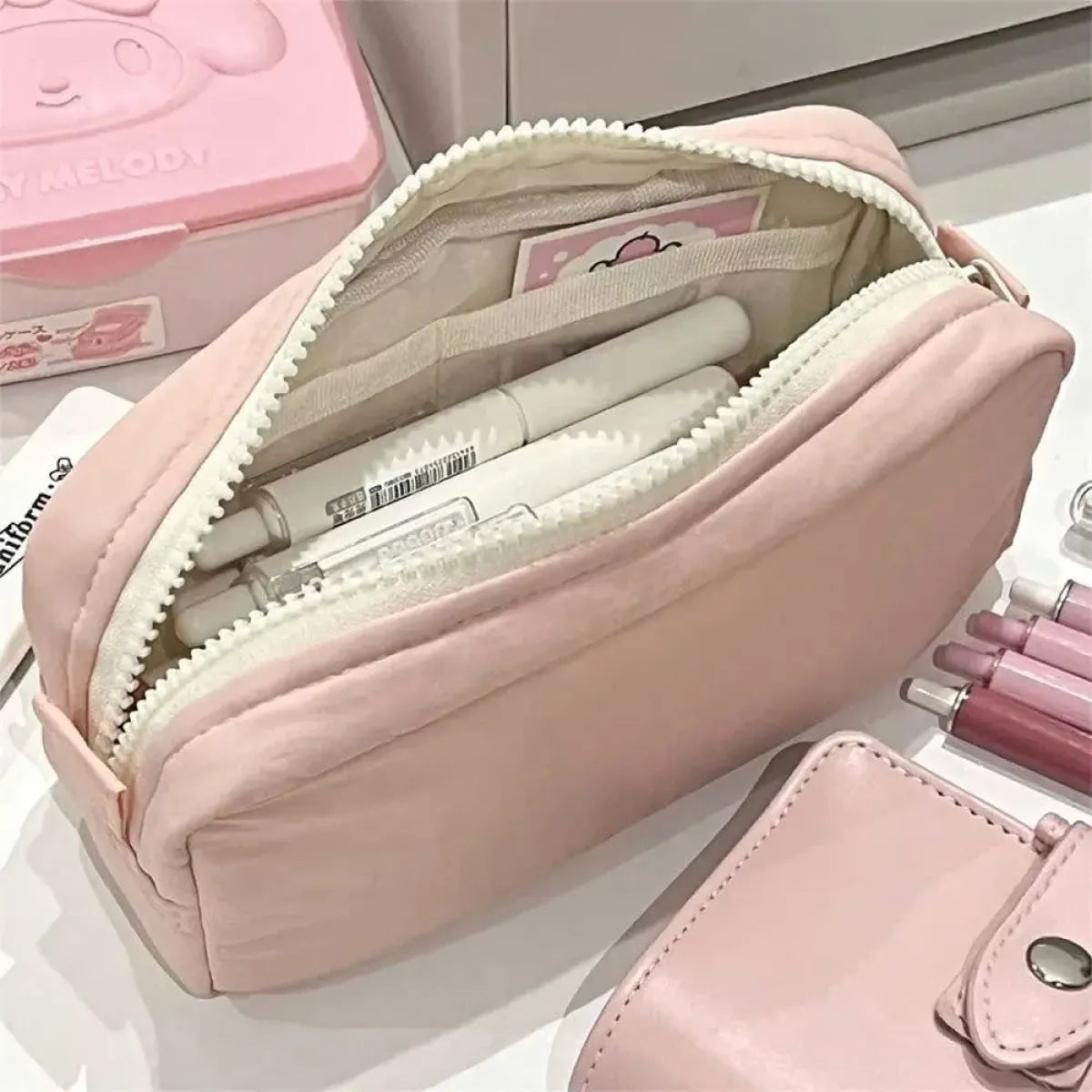 Solid Color Large-Capacity Pen Bag Pencil Case - Best Sellers - Accessory - 1