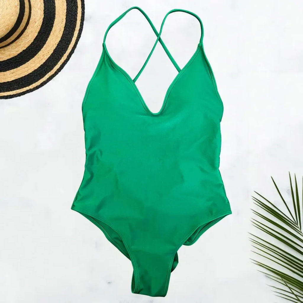 Solid One-Shoulder One Piece Swimsuit - Women’s Clothing & Accessories - Swimsuit / Bikini / One-Piece Swimwear - 11