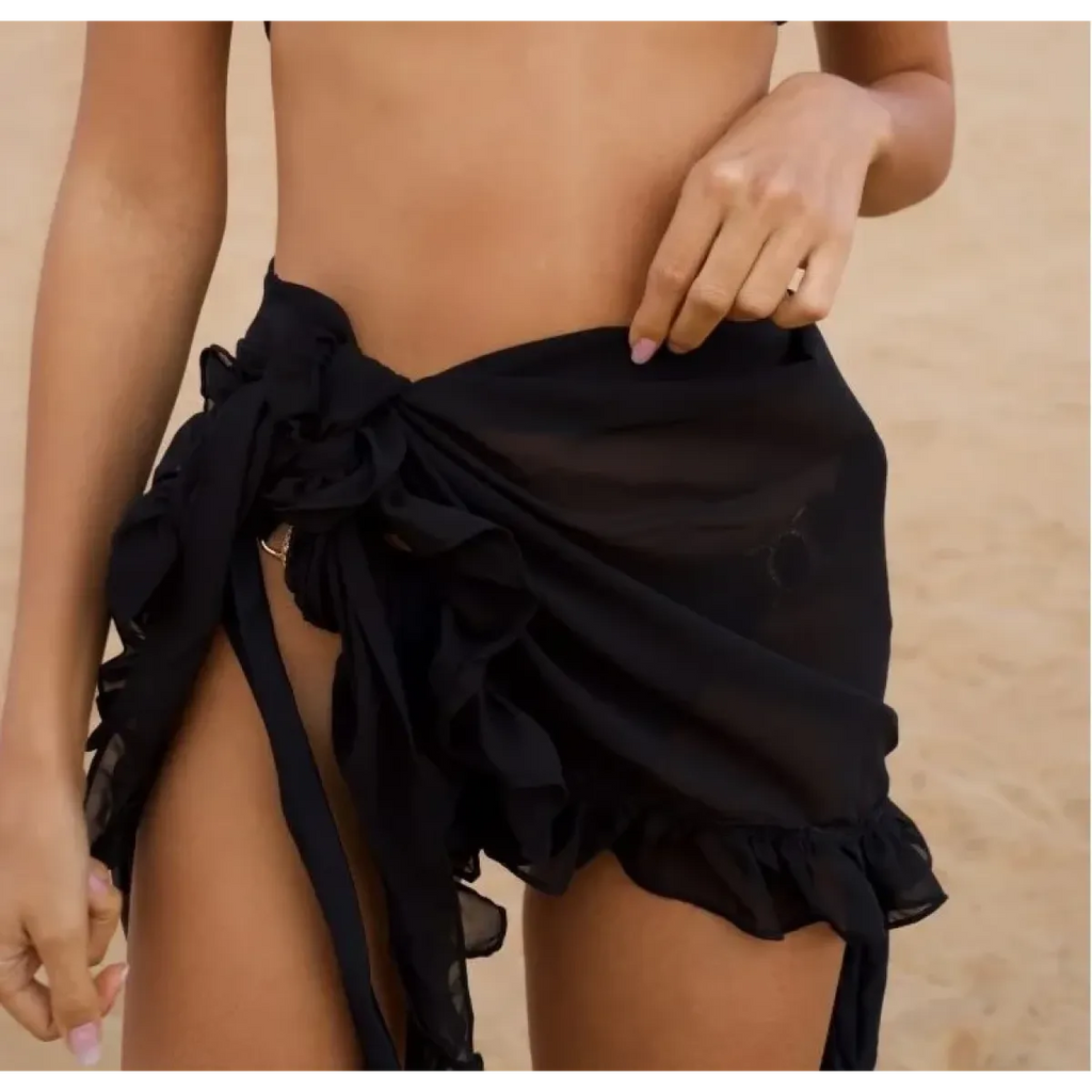Ruffle Bikini Cover-Up Sarong Skirt - Bottoms - Swimsuit / Bikini / One-Piece Swimwear - 4