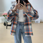 Vintage Preppy Plaid Button-Up Shirt - T-Shirts - Button-Up Shirt - 41