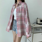 Vintage Preppy Plaid Button-Up Shirt - T-Shirts - Button-Up Shirt - 16