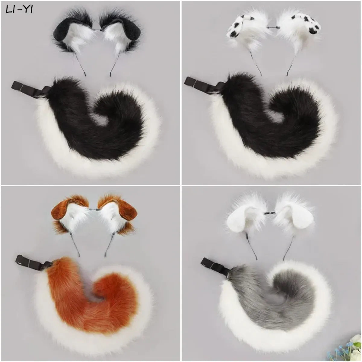 Furry Anime Dog Ear Headband & Tail Set - Anime - Costume Props - 4