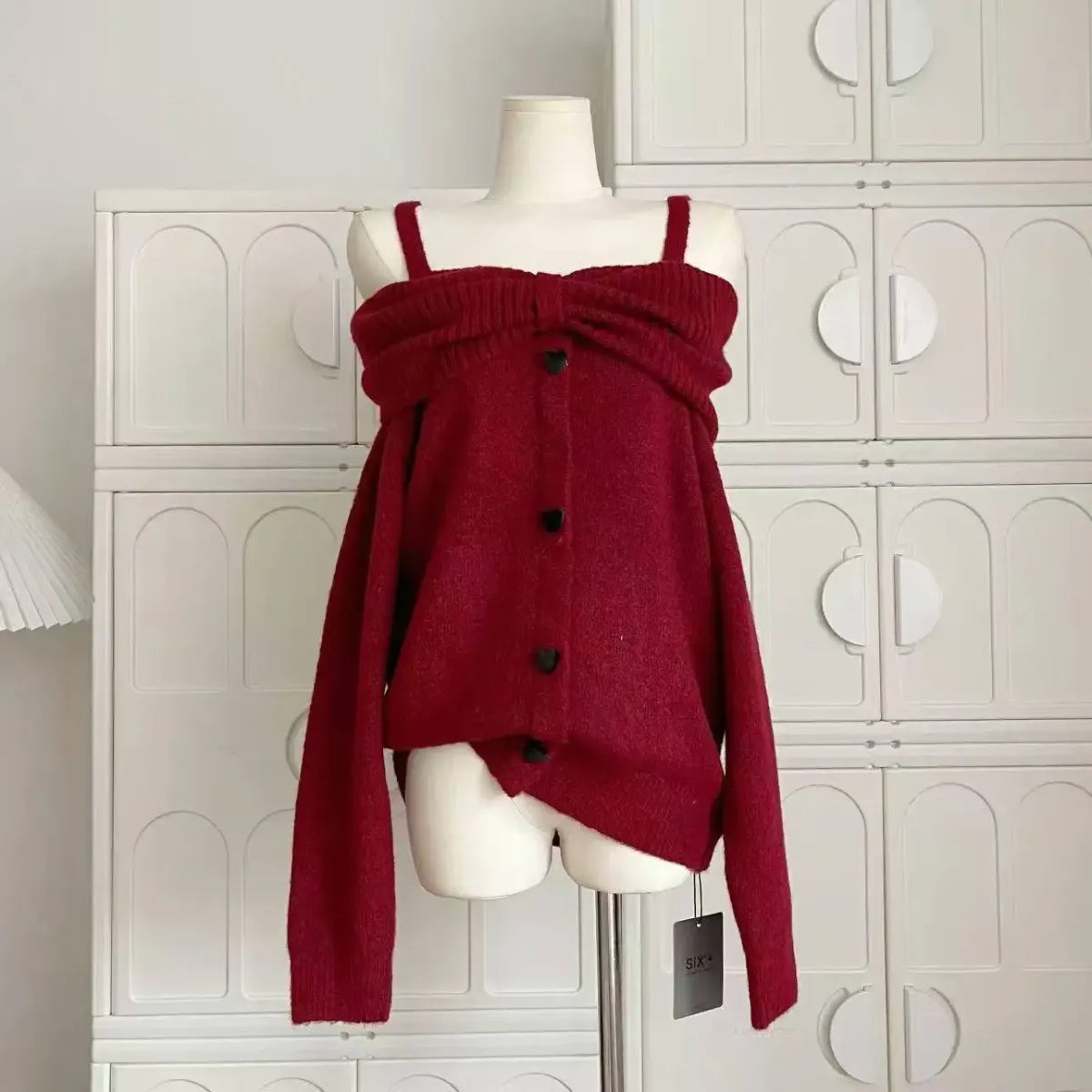 Preppy Bow Knit Sweater Y2K Gyaru Style - Dresses - Sweater / Pullover - 6