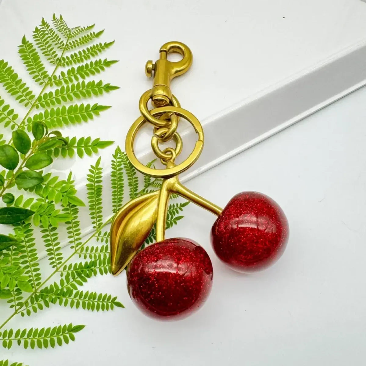 Red Cherry Pendant Keychain Charm - Accessories - Accessory - 10